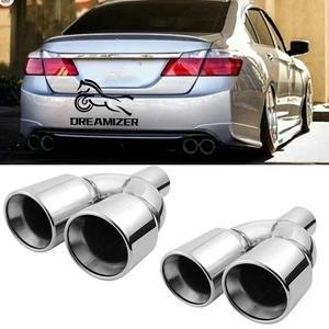 For Honda Accord 9th 10th Gen 2.5" In 3.5" Out Dual Exhaust Pipe Tip Double Wall - Picture 1 of 13
