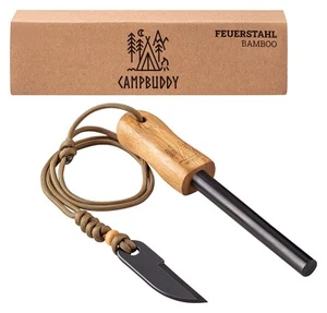 „Bamboo Fire Starter Kit - Large Magnesium Flint and Steel for Your Bushcraft... - Picture 1 of 6