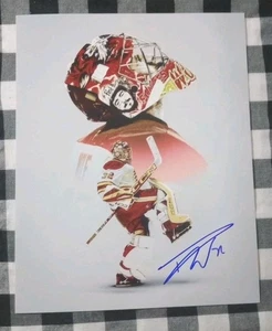 Dustin Wolf foto firmata 8x10 Calgary fiamme portiere - Foto 1 di 1