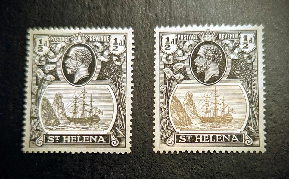 EXTREMADAMENTE RARO SANTA HELENA 1922 “ERROR DE COLORES CENTRALES” MNH ÚNICO Foto 1 de 1