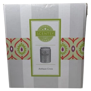 Scentsy antico scalda croce crepitio bianco rustico ritirato raro nuovo con scatola - Foto 1 di 7