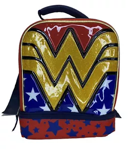 Wonder Woman Borsa Pranzo Staccabile Capo Super Eroe Scatola Pranzo Scuola Nuovo - Foto 1 di 6