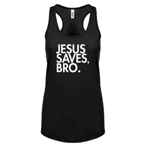 Womens Jesus Saves Bro Racerback Tank Top #3077 - Picture 1 of 9