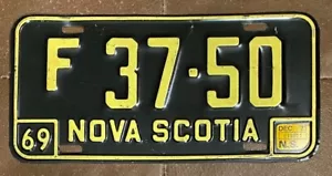 Nova Scotia 1971 FARM TRACTOR License Plate # F 37-50 - Picture 1 of 1