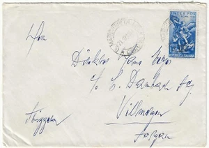 1954 Repubblica italiana - 60 l. Interpol isolato su busta per la Svizzera - Picture 1 of 2