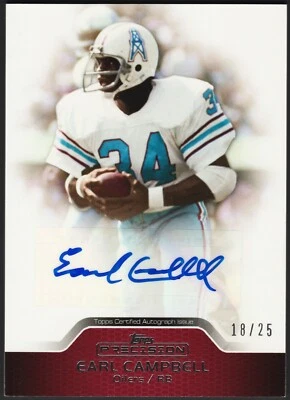 Earl Campbell 2011 Topps Precision Autographs Auto Red /25 Houston Oilers 🔥 - Image 1 of 2