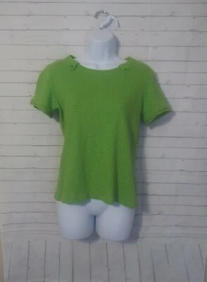 Top de lunares verde Coral Bay Petite para mujer, talla PS Foto 1 de 4