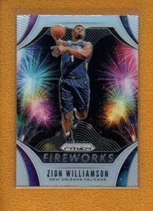 Zion Williamson 2019-20 Panini Prizm Rookie Fireworks Silver Prizm RC #26 - Picture 1 of 4