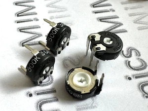 4pcs PIHER TrimPot 500K PT10 20% Horizontal Carbon Trimmer Potentiometer 500kOhm - Picture 1 of 3