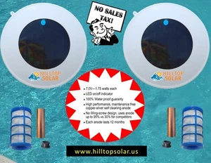 Solar Pool Ionizer | LED on/off- 2 units | 7 volts -1.75 watts |Self clean anode - Picture 1 of 7