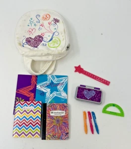 American Girl Doll Doodle Backpack Set & Accessories School Supplies Retired - Picture 1 of 5