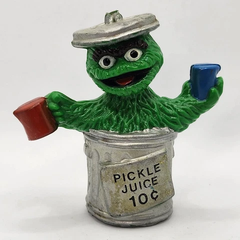 Vtg Oscar the Grouch Pickle Juice PVC Figure Tara Toy Sesame Street Cover