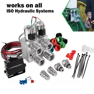 Hydraulic Multiplier SCV Splitter Selector Diverter Valve Kit Coupler Switch Box - Picture 1 of 15