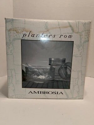Planters Row Ambrosia 7pc. Glass Salad Set Serving Bowl, 4 Salad Bowls Utensils  Foto 1 de 4