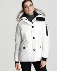 Canada Goose Women's Fur-Trim Montebello Parka, Size XS, Color White Multi - Picture 1 of 20