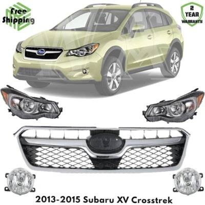 Front Grille Assembly & Headlight Assembly Kit For 2013-2015 Subaru XV Crosstrek Foto 1 de 4