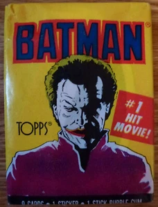 BATMAN JOKER 1st Series 9 Trading Cards 1989 TOPPS TCG Pochette Scellée Sealed - Zdjęcie 1 z 2