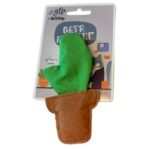 Kitnip Box Cats At Work Cactus Catnip Office Plant New Crinkle Plush Kitty Toy - Picture 1 of 5