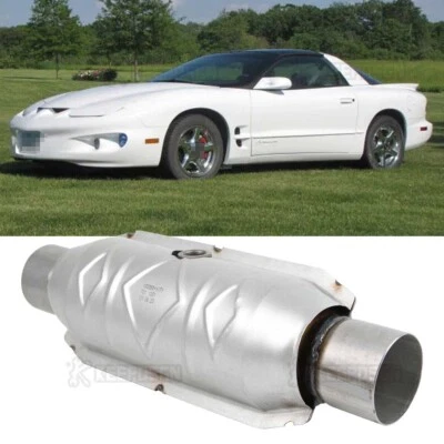 Convertidor catalítico de 2,5" de entrada/salida de acero inoxidable para Pontiac Firebird 3,8 L Foto 1 de 4