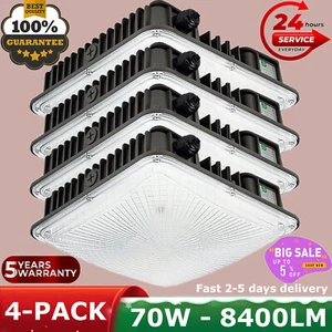 70W LED Canopy Lights - 8400 Lumens - Parking Garage Light,110-277V, 5500K White - Picture 1 of 22