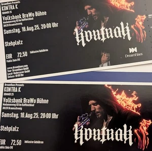 verkaufe 2 Tickets für Kontra K in Braunschweig, Stehplätze - Bild 1 von 1