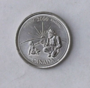 2000 Canada Quarter September Wisdom UNC from Bank Roll - Picture 1 of 3