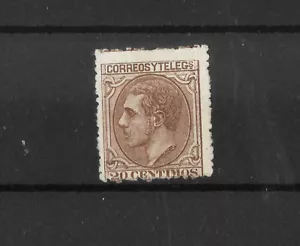 Spain 1879 Alfonso XII 20c brown MNG SG 266 (S661) - Picture 1 of 2