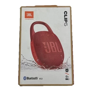 Altavoz Bluetooth Portátil JBL Clip 5 Rojo Idea de Regalo Harman V 5.3 - Imagen 1 de 6