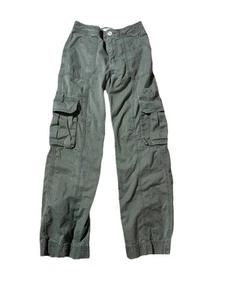 Abercrombie & Fitch Womens Size 26/2 Olive Green Cargo Pants Pockets - Picture 1 of 4