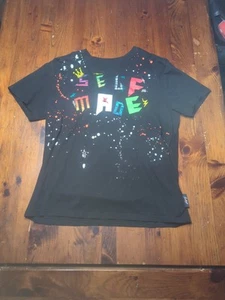 Black Switch Remarkable Men's XL Shirt Self Made Splatter - Picture 1 of 5