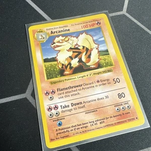 Pokemon WOTC 1999 Base Set Shadowless Arcanine Rare Vintage Pokemon Card NM - Picture 1 of 6