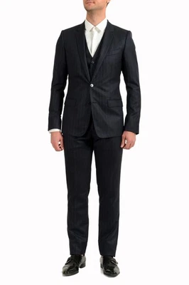 Traje de tres piezas Dolce & Gabbana "Martini" 100 % lana a rayas dos botones para hombre Foto 1 de 4
