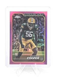 2024 Topps Chrome Edgerrin Cooper Pink Refractor RC #259 Green Bay Packers  - Picture 1 of 3
