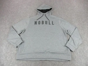NOBULL Hoodie Mens 2XL Gray Pullover Sweatshirt Athletic Training Gym Logo XXL - Picture 1 of 11