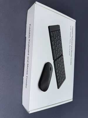 Foldable Keyboard With Mouse Combo Wireless Bluetooth  Compact - Image 1 of 4