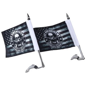 Trunk Lid Flag Pole Mount Kit With Homeland Security Flag L R Replacement For - Picture 1 of 12