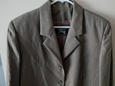New Burberry London Women's Gray Wool Blazer Jacket Womens Size US 14 *Read* - Image 1 of 4