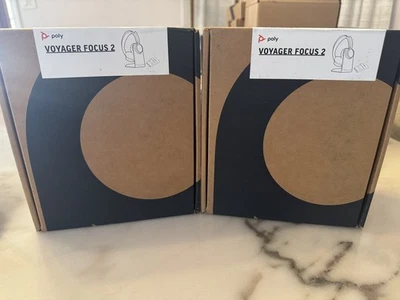 Poly Voyager Focus 2 USB-A Headset With Charging Stand 77Y86AA New in Box - Image 1 of 3