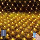 96leds Solar Net Lights Outdoor, 4.9 X 4.9 Ft Mesh Fairy Lights, Waterproof N...