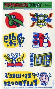 Pee Wee's Playhouse 1988 TOPPS komplettes Tattoo # 8 von 12 Blatt - Herman TV Show - Bild 1 von 1