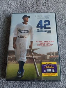 42 The Jackie Robinson Story DVD Chadwick Boseman Harrison Ford NEW Dodgers - Picture 1 of 2