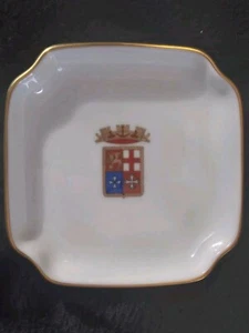 RICHARD GINORI Italian Navy Coat of Arms Porcelain Dish - Italy - EUC - Picture 1 of 2