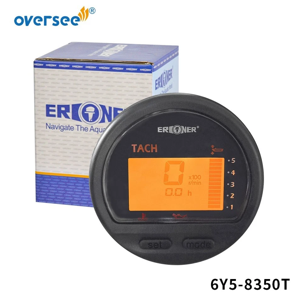 Tacômetro digital multifuncional 6Y5-8350T-20-00 tacômetro para motor de popa Yamaha - Imagem 1 de 4