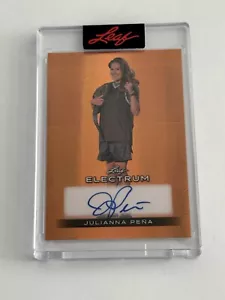 Julianna Peña Auto 2024 Orange Leaf Electrum #BA-JP1, /20 - Picture 1 of 2