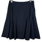 Eliane Rose Navy Blue A-line Flare Midi Skirt Women?s Size 4 Side Zip 30x22.5