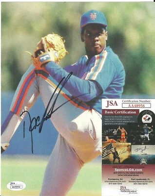 Dwight Doc Gooden Signed Auto 8x10 Photo JSA COA New York Mets Yankees Cy Young - Image 1 of 2