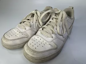 Preowned Nike Court Borough Low 2 Sneakers BQ5448-100 Size 4Y Shoes White - Picture 1 of 7