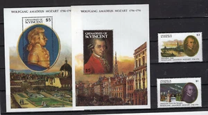 MOZART . GRENADINES OF ST. VINCENT, COMPLETE SET, MNH - Picture 1 of 1