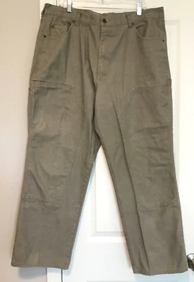 Cargo Carpenter Pants Men's 40x30 Workwear Khaki Double Knee Trousers Bear River - Image 1 of 4