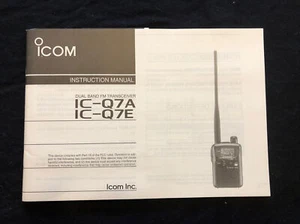 ICOM IC-Q7A IC-Q7E Dual Band FM Transceiver Original Instruction Manual - Picture 1 of 6